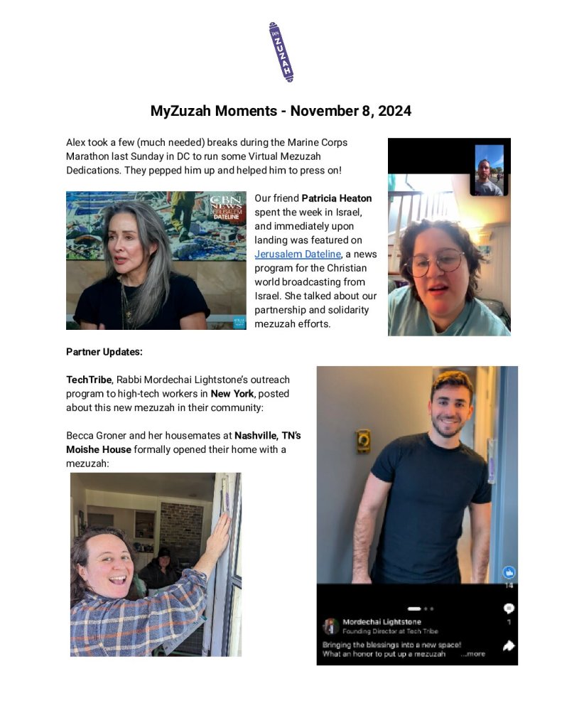 thumbnail of MyZuzah Moments – November 8, 2024